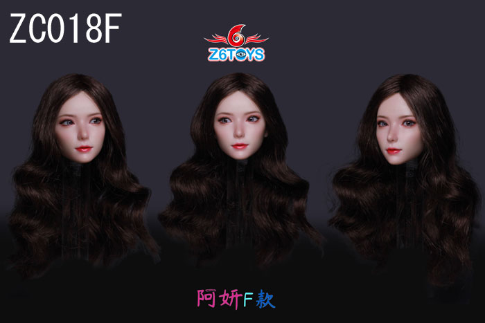 Z6TOYS】ZC018 A/B/C/D/E/F/G 1/6 Movable Eye Beauty Headsculpt アジア