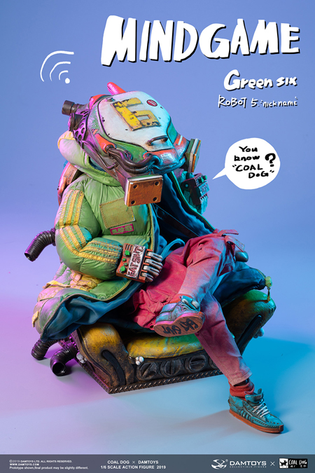 【DAM】ZP003 Damtoys x Coal Dog  New Collaboration Mindgame series GREEN SIX 1/6 Action figure