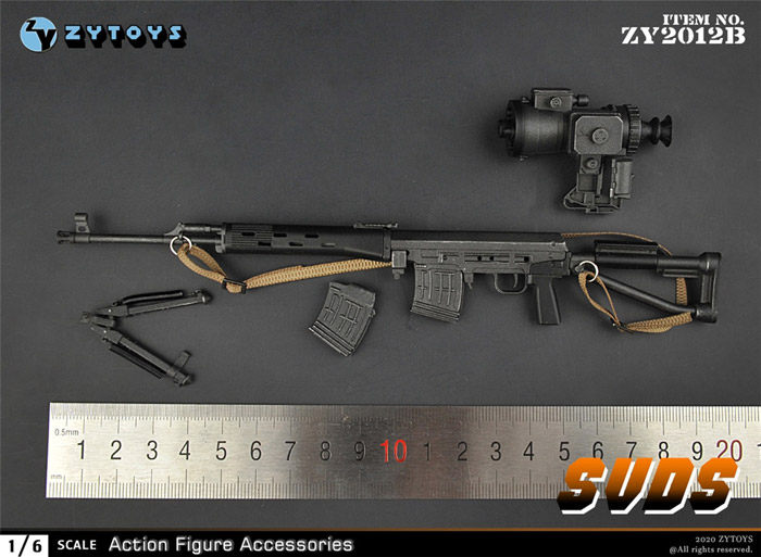 【ZYTOYS】ZY2012AB SVD SVDS ドラグノフ狙撃銃 1/6スケール 狙撃銃 スナイパーライフル