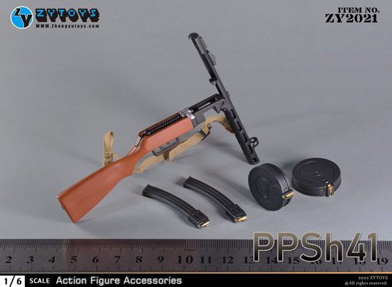 【ZYTOYS】ZY2021 1/6 PPSh-41 ペーペーシャ・ソーラクアジーン バラライカ マンドリン 1/6スケール 短機関銃