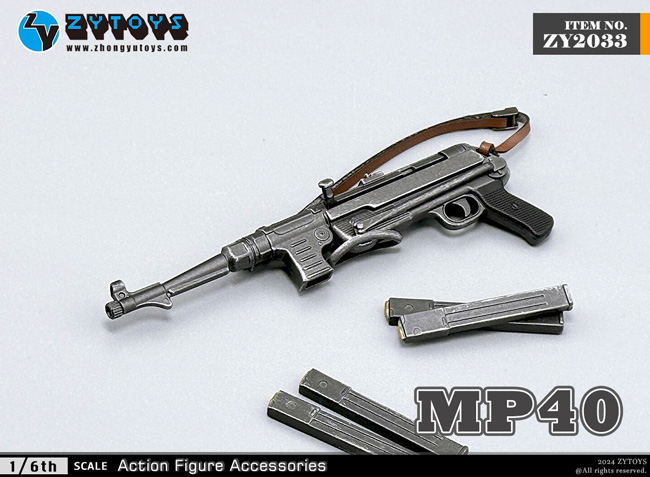 【ZYTOYS】ZY2033 1/6 MP40 1/6スケール 短機関銃