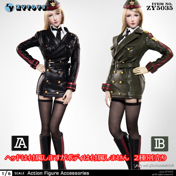 【ZYTOYS】ZY5035 Female Uniform 女性ミリタリーユニフォーム 軍服  1/6スケール 女性ヘッド＆コスチュームセット