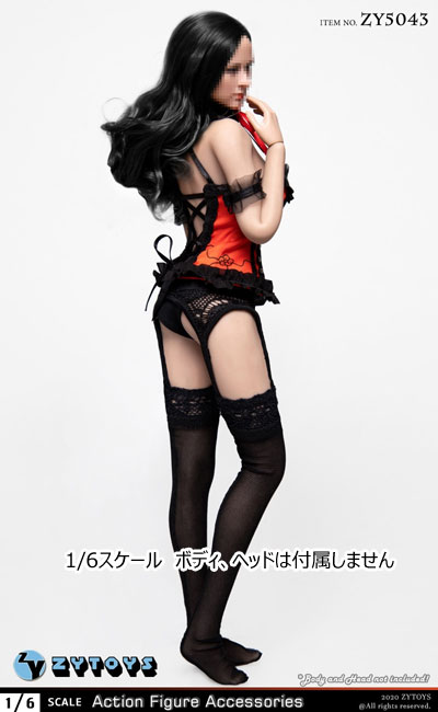 【ZYTOYS】ZY5043 Red Maid Outfit 女性ドール用メイド服 赤 1/6スケール 女性コスチューム
