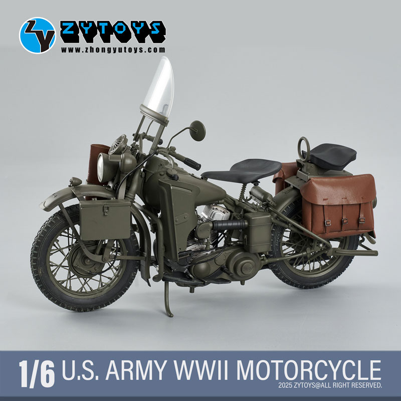 【ZYTOYS】ZY8038A&B 1/6 WW2 U.S. Army Military Motorcycle WLA 1/6スケール 米軍オートバイ