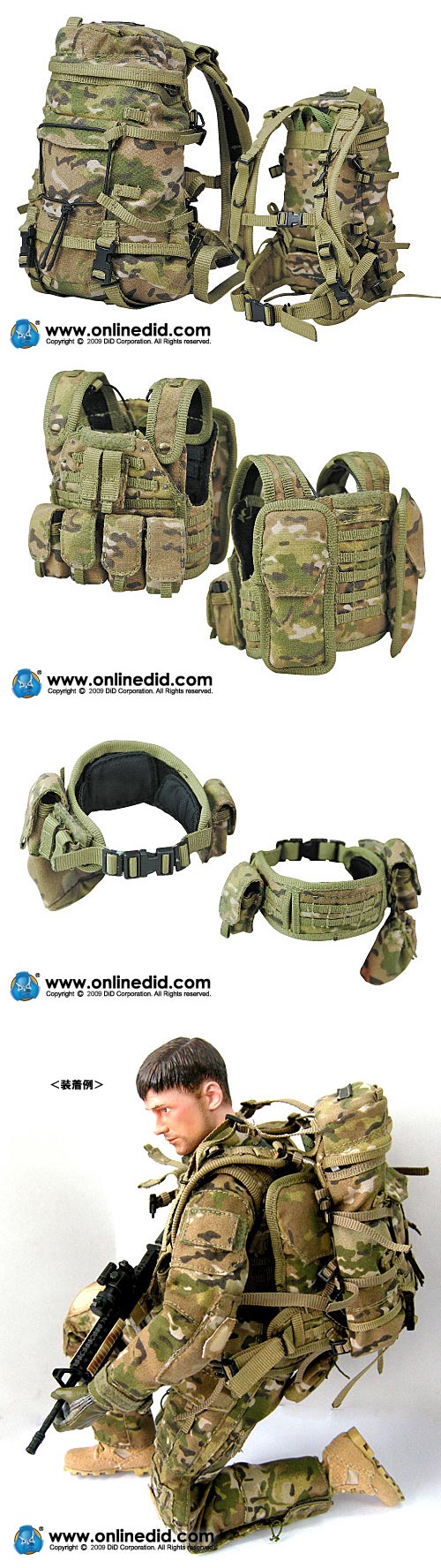 【DID】E60056 U.S. ARMY EQUIPMENT MULTICAM ACCESSORIES（現用）