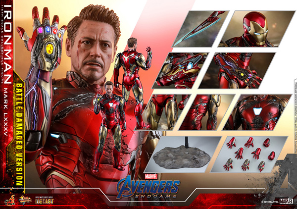 【ホットトイズ】MM#543D33【ムービー・マスターピース ＤＩＥＣＡＳＴ】 『アベンジャーズ／エンドゲーム』１／６スケールフィギュア　 アイアンマン・マーク８５（バトルダメージ版）