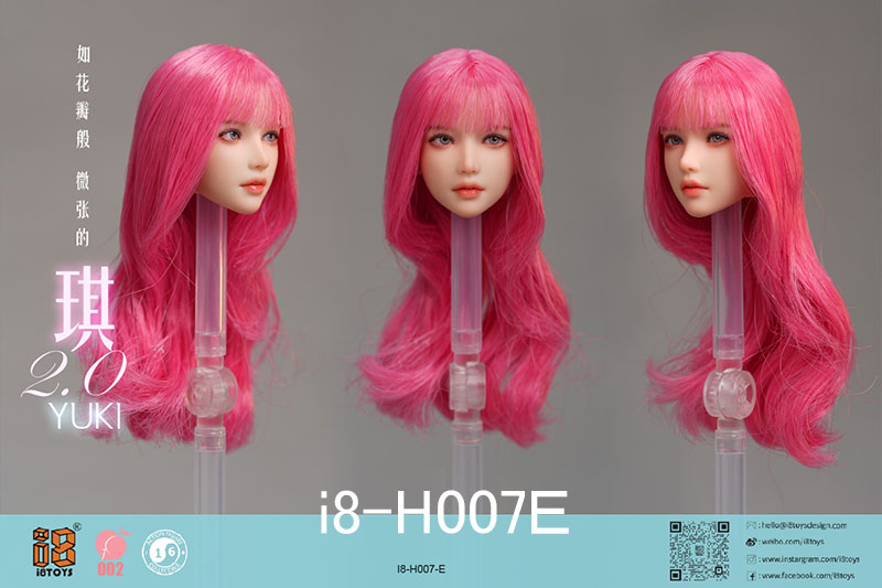 【i8TOYS】i8-H007 A B C D E YUKI2.0 ユキ 眼球可動 1/6スケール 植毛 女性ヘッド