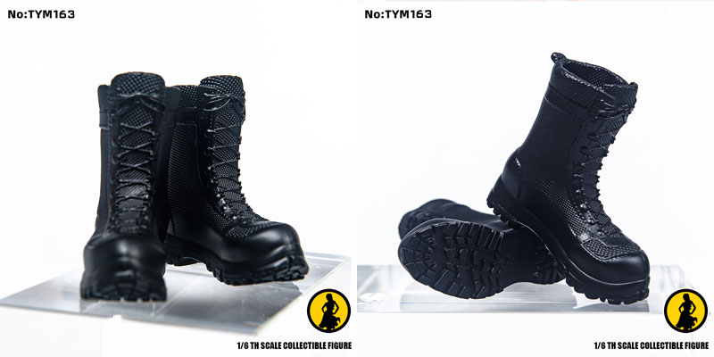【TYM】TYM163 1/6 Man Military Boots ミリタリーブーツ ブラック 1/6スケール 男性用シューズ